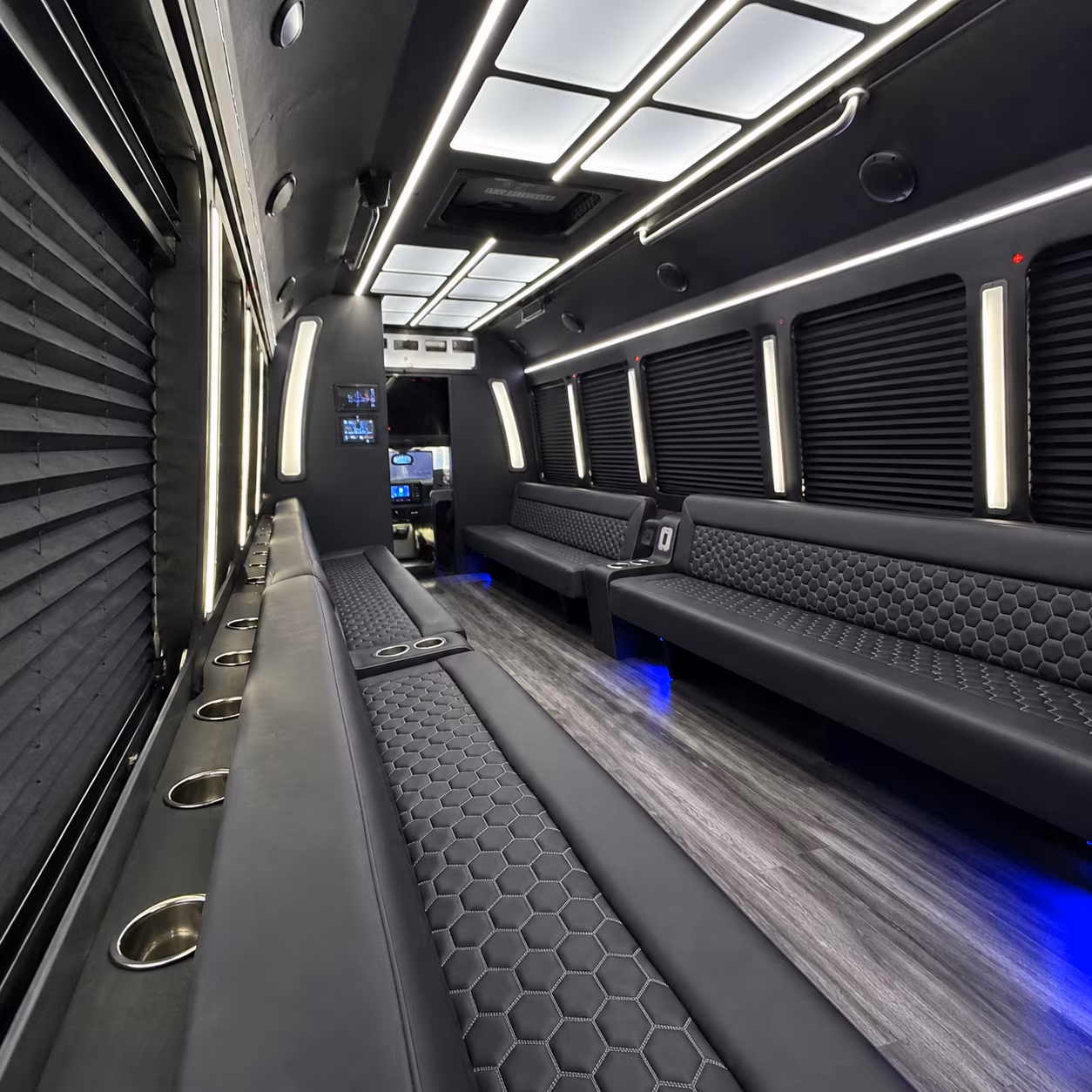 Jackson Birthday, Sweet 16, & Quinceañera Transportation party bus exterior