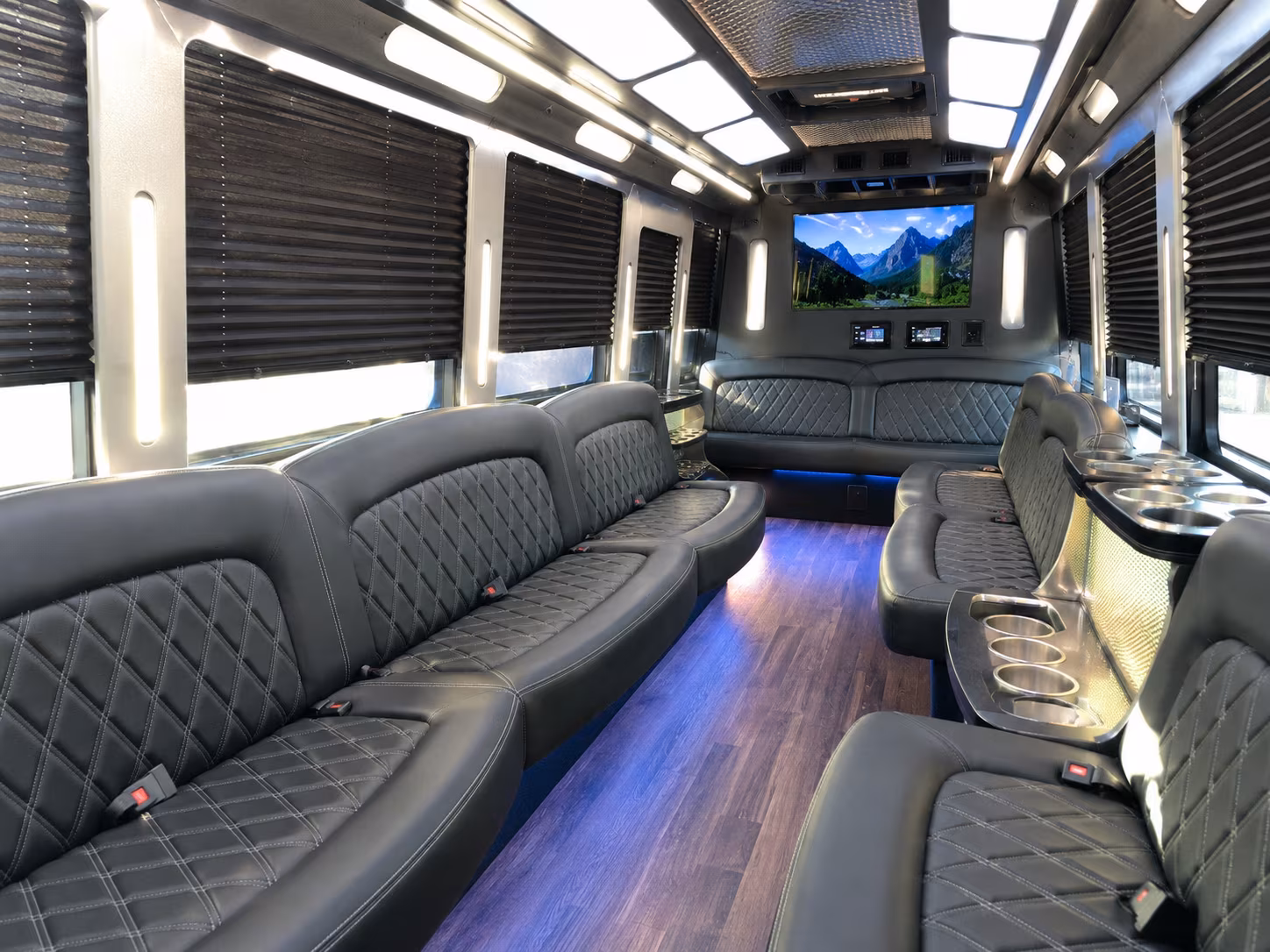 Jackson Birthday, Sweet 16, & Quinceañera Transportation party bus exterior