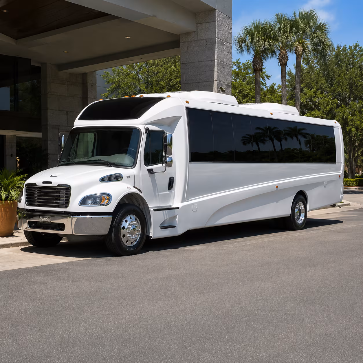 Jackson School Event Transportation party bus exterior